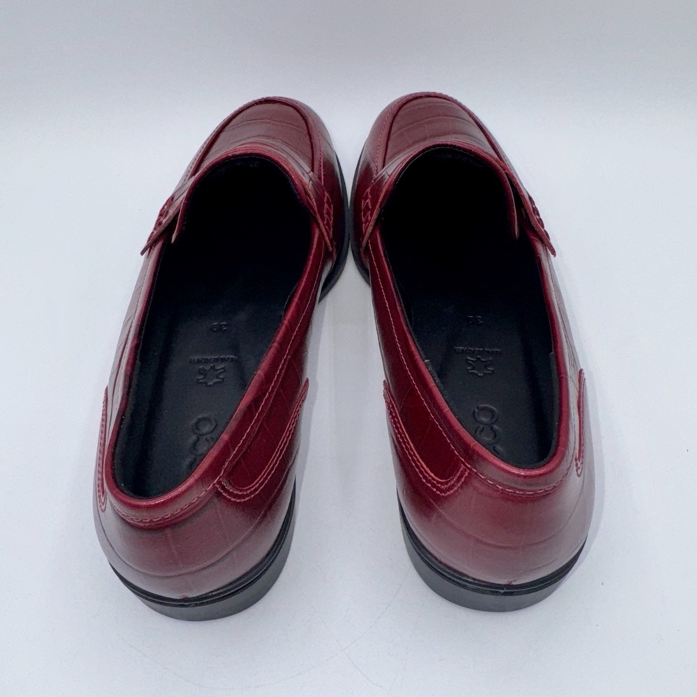 Ecco Classic 15 Penny Loafers Women's Size 8 EU 39 Brick Red Leather - Picture 4 of 16